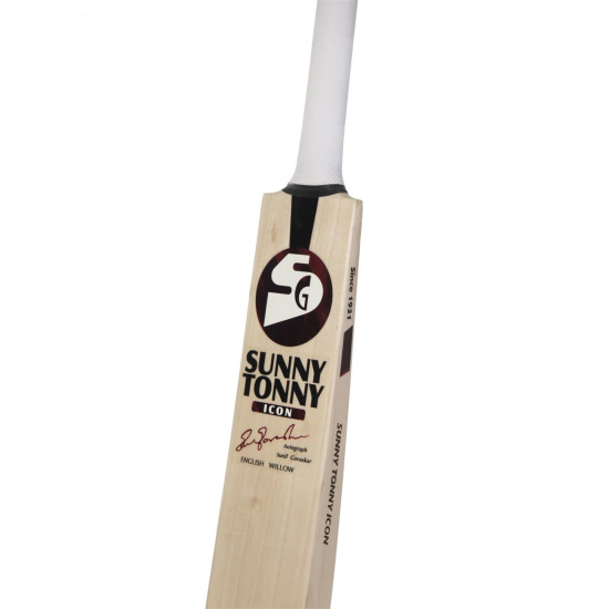 SG Sunny Tonny Icon - Grade 3 world’s finest English willow hard pressed & traditionally shaped Cricket Bat