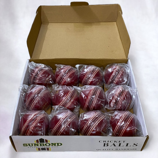 (SB) SUNBOND BOUNCER 4 Piece Cricket Leather Ball [12pc's SET]