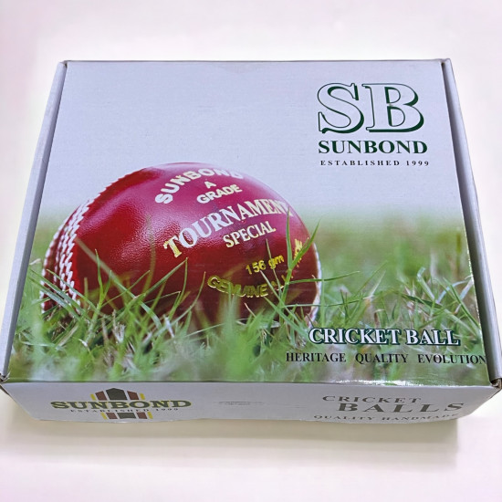 (SB) SUNBOND BOUNCER 4 Piece Cricket Leather Ball [12pc's SET]