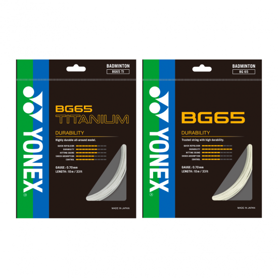 Yonex BG 65 And BG 65 Titanium Badminton String [COMBO]